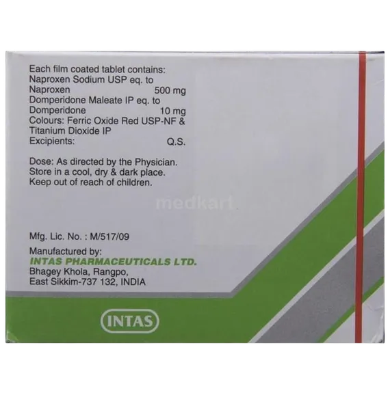 napra d 500mg tablet 10's